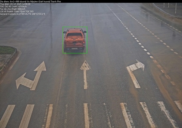 Car owner fined remotely in Cao Bang. Photo: Cao Bang Police