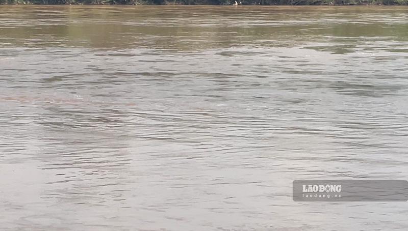 Muc nuoc song Hong qua day thuong xuyen dang cao gay kho khan cho don vi thi cong. Anh: Dinh Dai