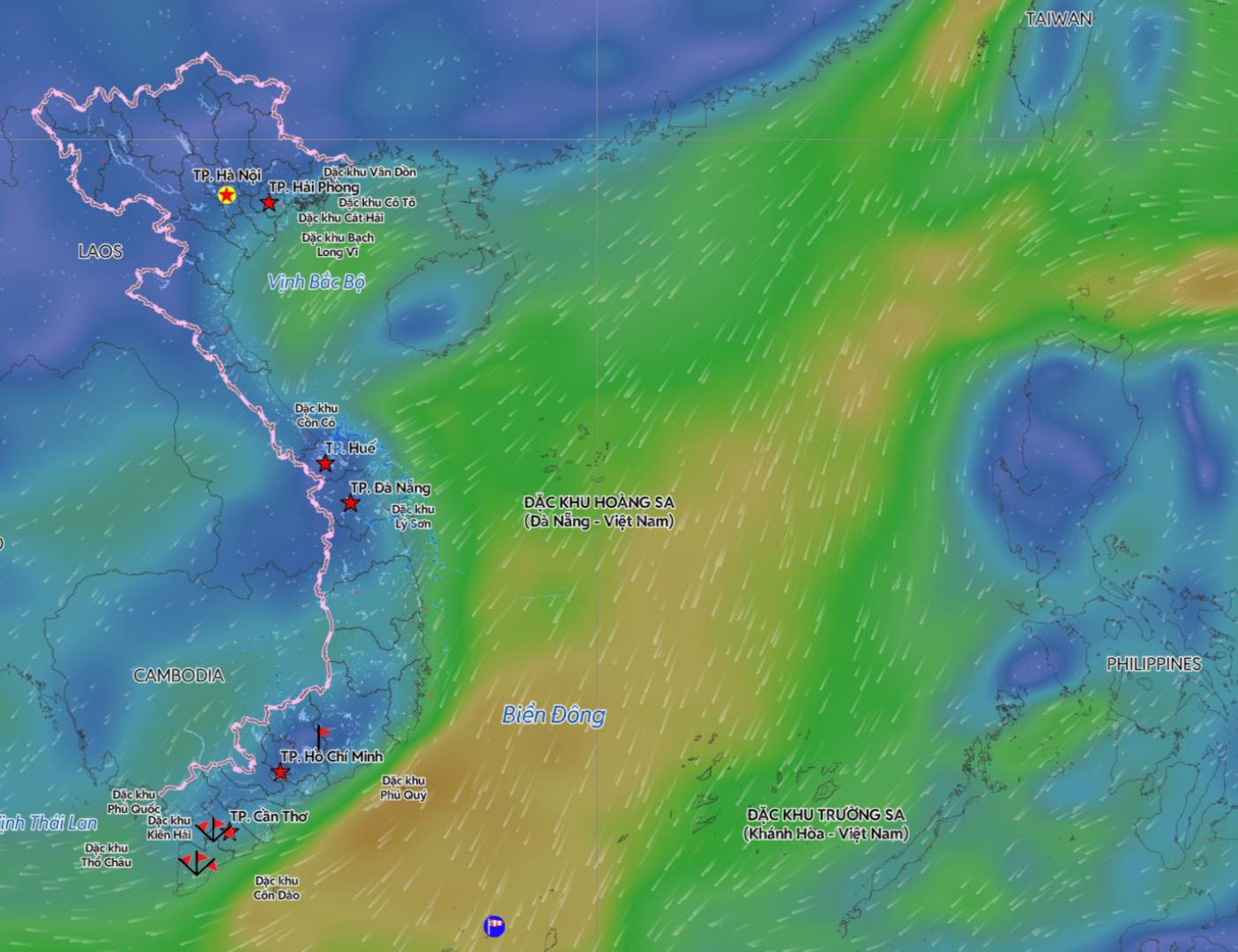 Northeast monsoon causes unfavorable weather in some sea areas. Photo: Vietnam Disaster Monitoring System