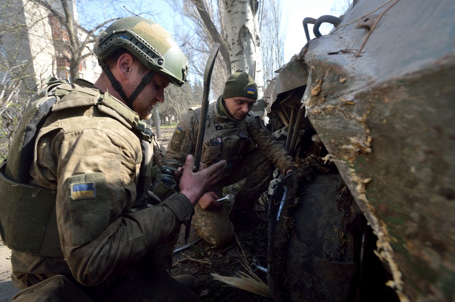 Ukrainian soldiers. Photo: Xinhua