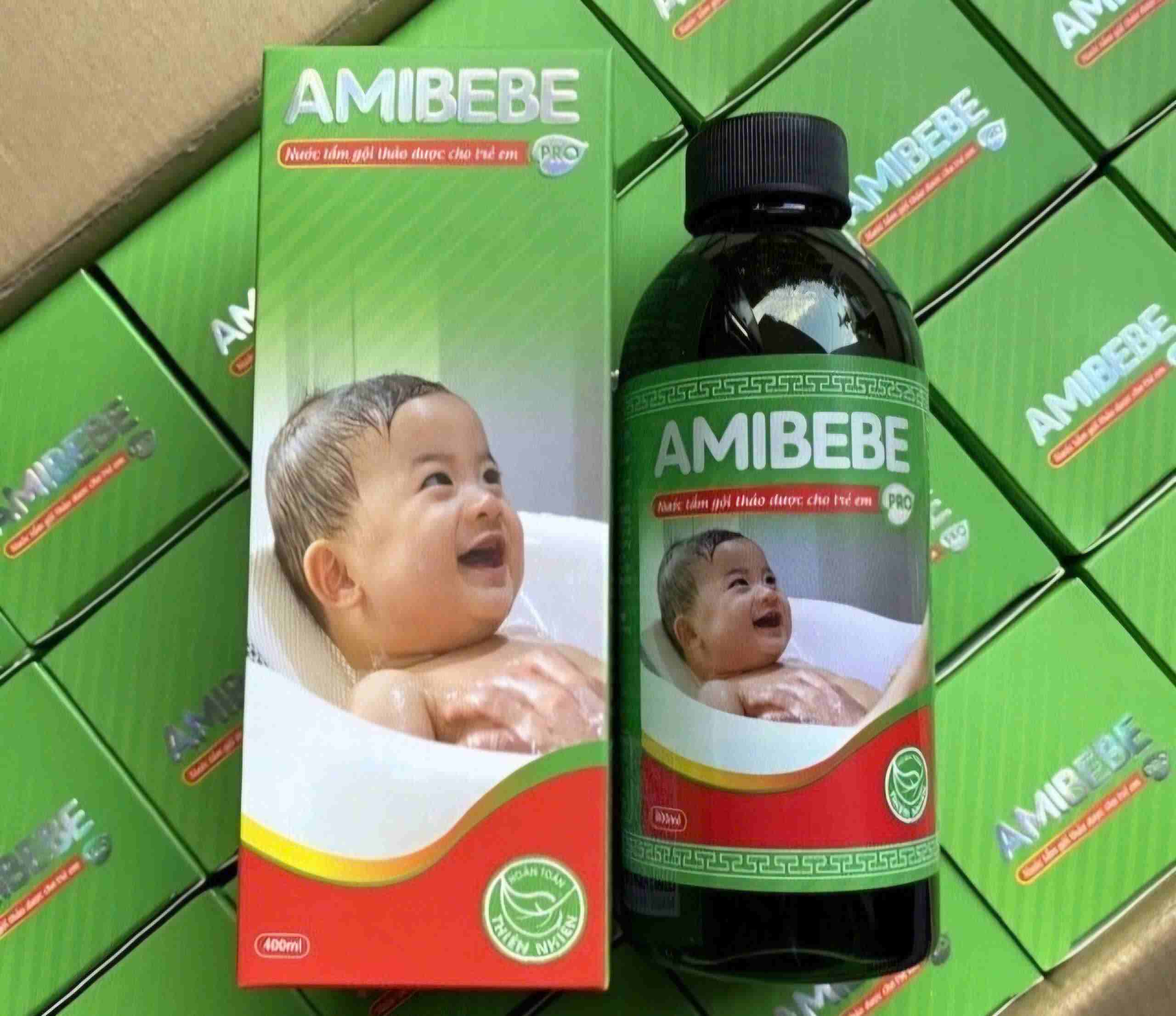Thu hoi san pham Nuoc tam goi tre em Amibebe Pro - Hop 1 chai 400 ml. Anh: So Y te cung cap 
