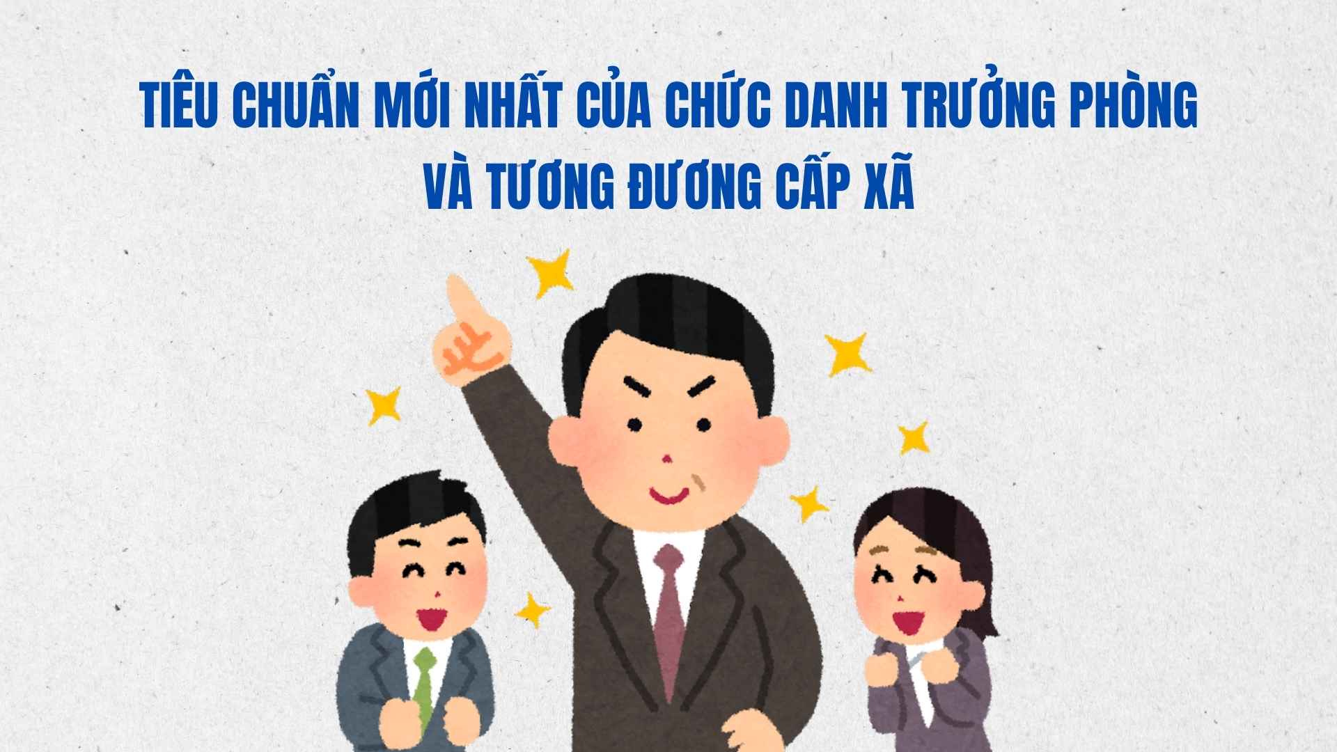 Latest standards for the title of Head of Department and equivalent to commune level