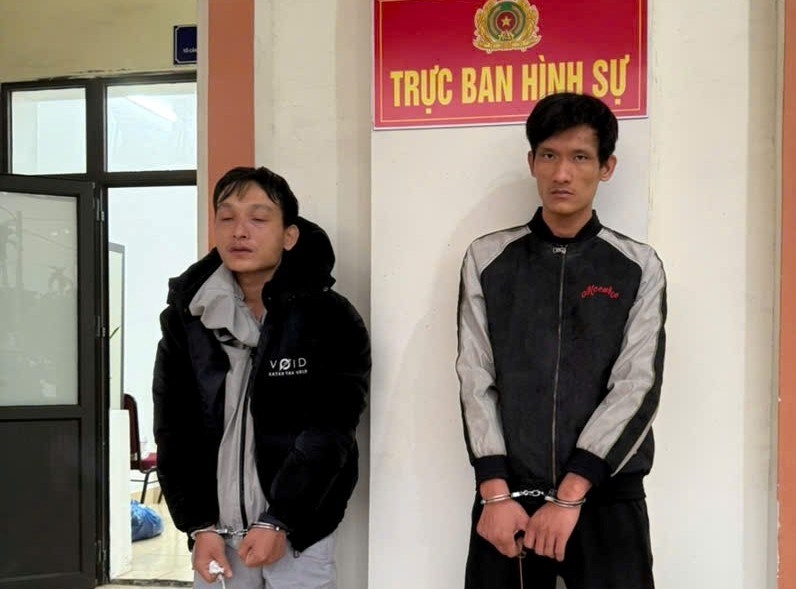 Các đối tượng Bùi Văn Cần và Bùi Quang Trung. Ảnh: Công an TP Hải Phòng