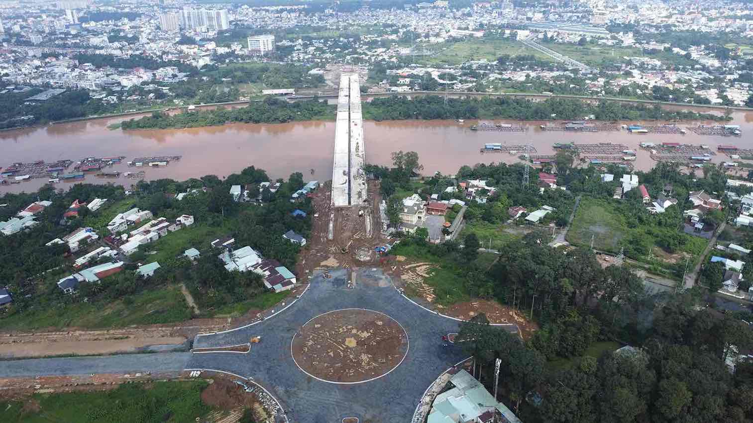 Toan canh du an duong truc trung tam TP Bien Hoa (nay la phuong Tran Bien, tinh Dong Nai). Anh: HAC