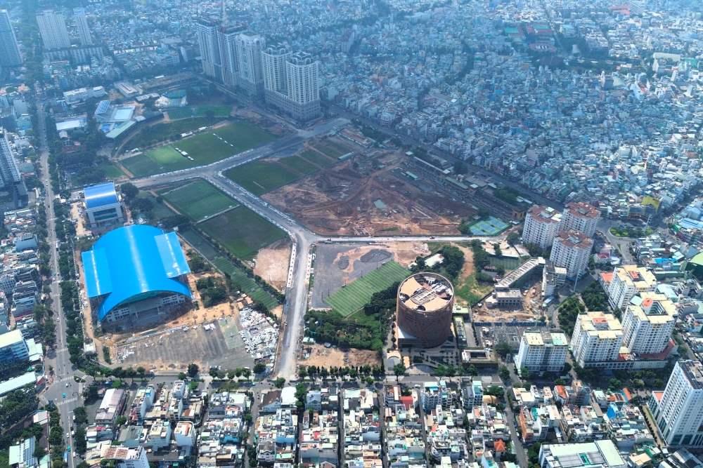 Khu Truong dua Phu Tho sau khi hoan thien ha tang, se hinh thanh khong gian cong vien va sinh hoat cong dong.