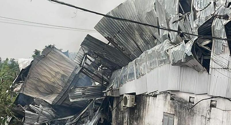 Chay xuong may tai Hai Phong, thiet hai tai san dang thong ke. Anh: Nguoi dan