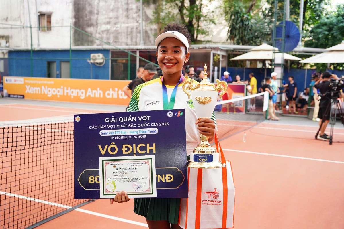 Tran Tchouassi Louise Natasha dang quang o noi dung don nu. Anh: VTF