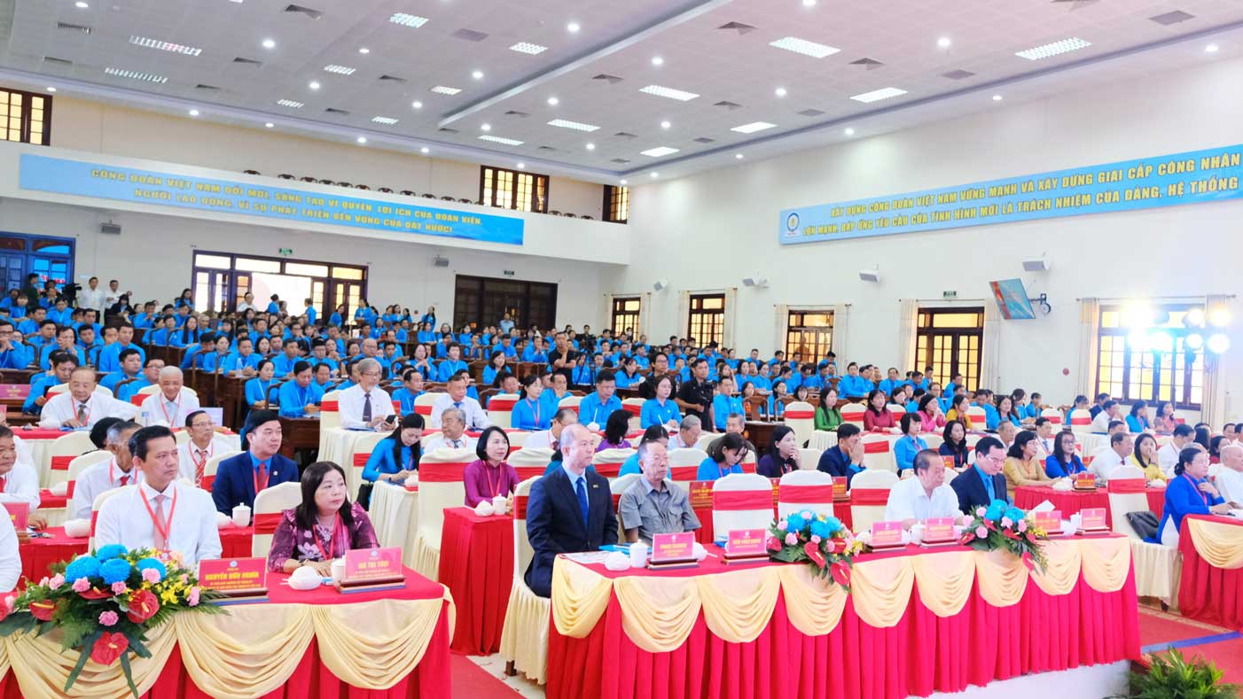 Quang canh phien lam viec thu hai cua Dai hoi Cong doan TP Can Tho lan thu I, nhiem ky 2025 - 2030. Anh: My Ly