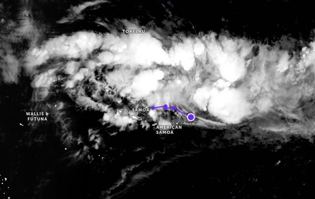 New low pressure area appears in the South Pacific Ocean. Photo: JWTC