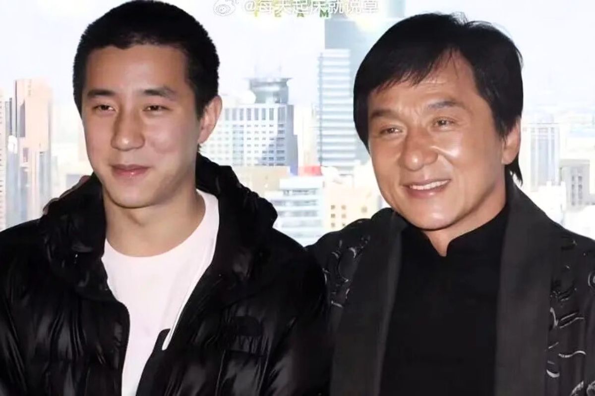 Jackie Chan and his son Tong To Danh. Photo: Xinhua