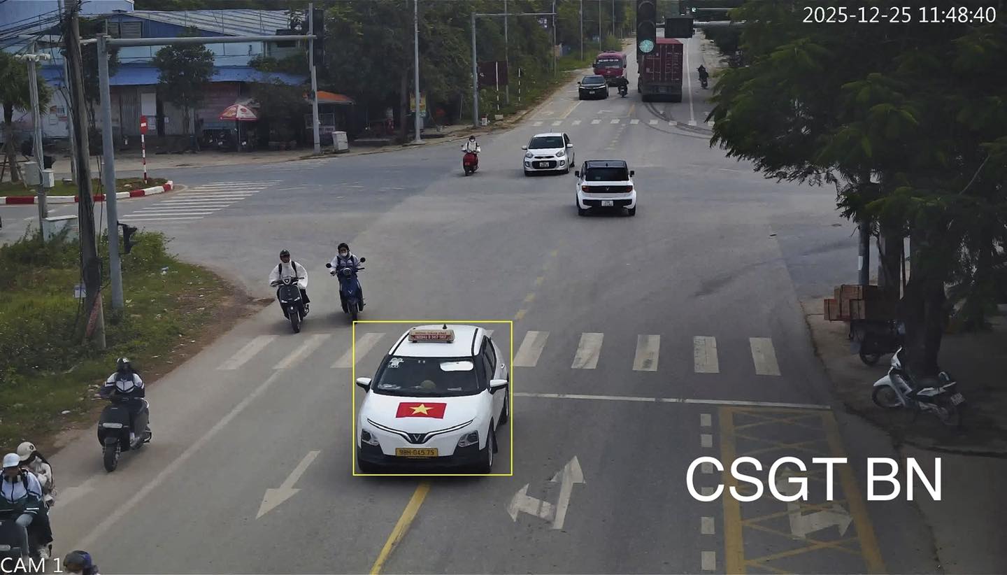 Car owner fined remotely in Bac Ninh. Photo: Bac Ninh Traffic Police