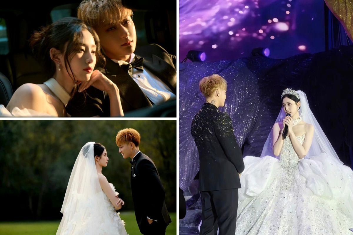 Dam cuoi co tich cua Hoang Tu Thao - Tu Nghe Duong gay bao. Anh: Xinhua