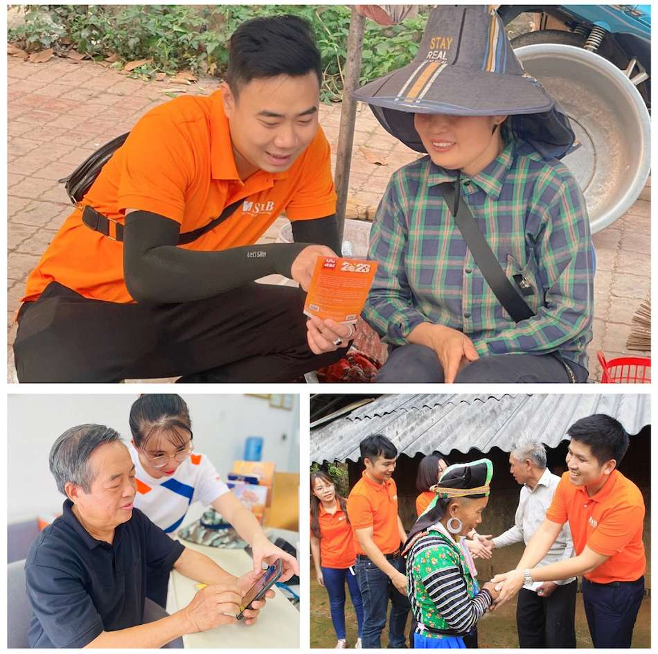 Moi giao dich tai SHB la mot diem cham den hanh phuc cua khach hang. Anh: SHB