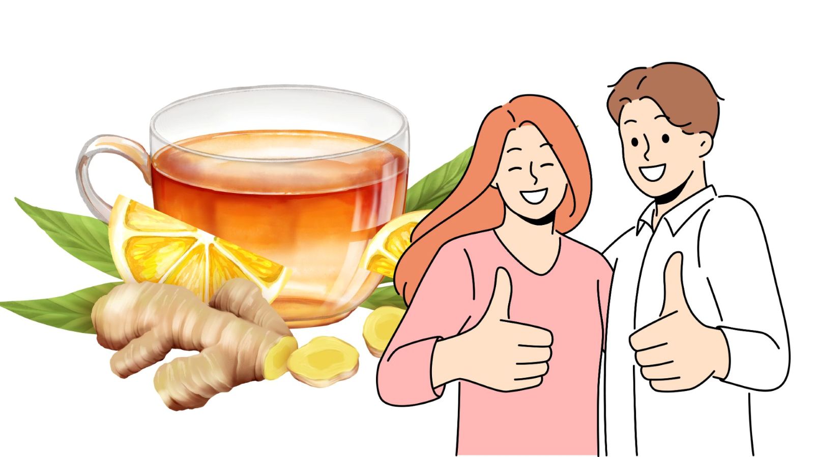 Ginger and lemon tea helps boost health in winter. Graphics: Thanh Thanh