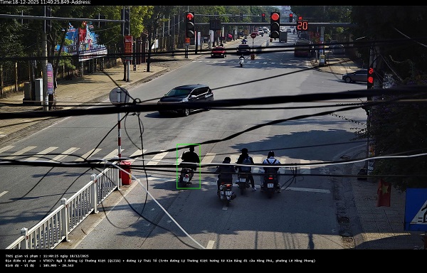 Motorbike owner fined remotely in Ninh Binh. Photo: Ninh Binh Police