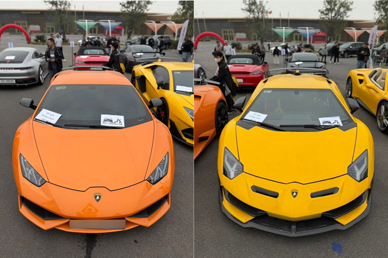 Many supercars, sports cars and classic cars of the Northern car-loving community gather in Hanoi. Photo: Van Duoc