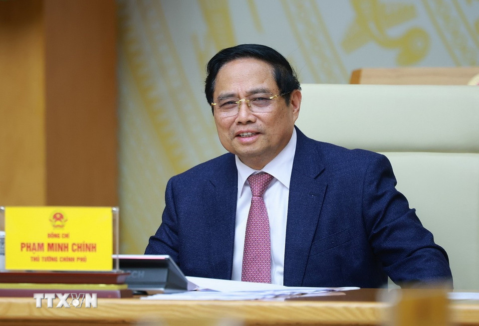Politburo member, Prime Minister Pham Minh Chinh directed the urgent operation of the national gold exchange. Photo: VNA