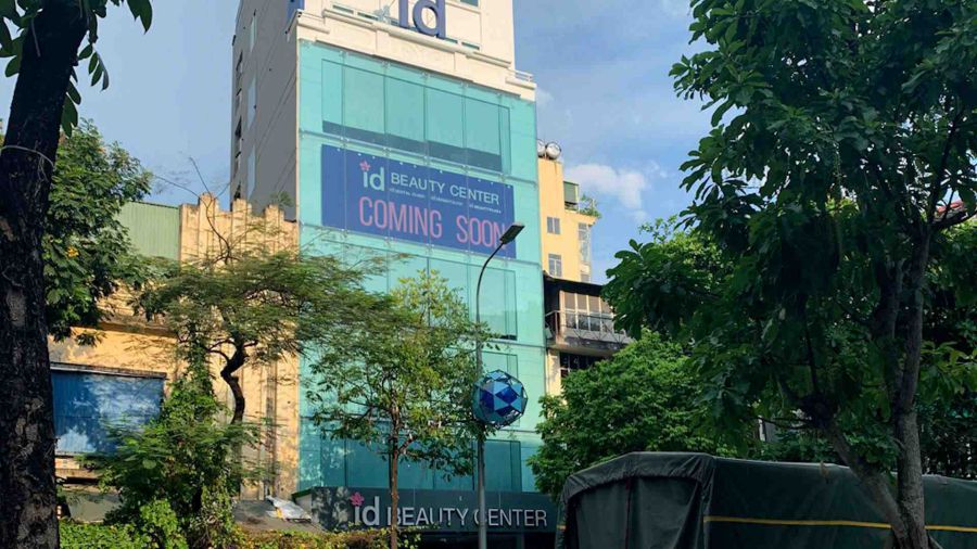 ID Beauty Center, địa chỉ 29 Bà Triệu, phường Cửa Nam, TP Hà Nội quảng cáo thực hiện liệu pháp tế bào gốc trong làm đẹp. Ảnh: PV