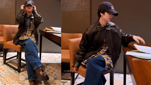 Song Hye Kyo dien thoi trang don gian, doi mu luoi trai, ca tinh voi mai toc ngan. Anh cat tu video