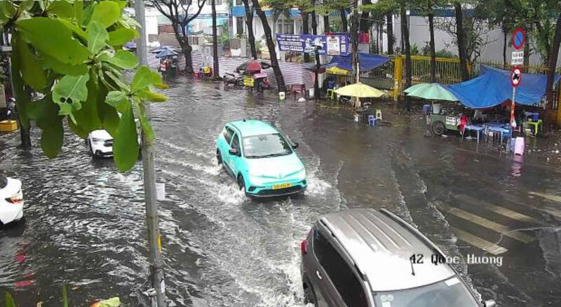 Duong Quoc Huong bi ngap trong con mua ngay 3.12. Anh: UDI Maps