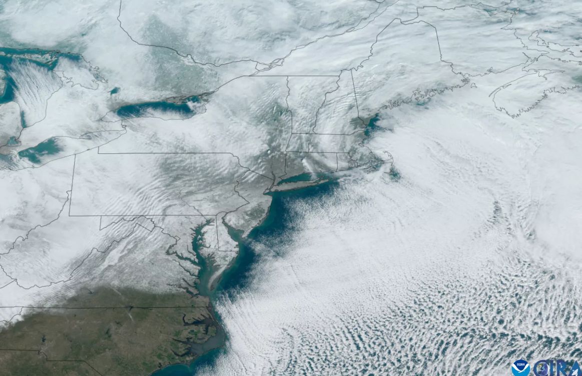 The storm in early December brought strong winds and cold rain to the northeastern United States. Photo: CIRA/NOAA