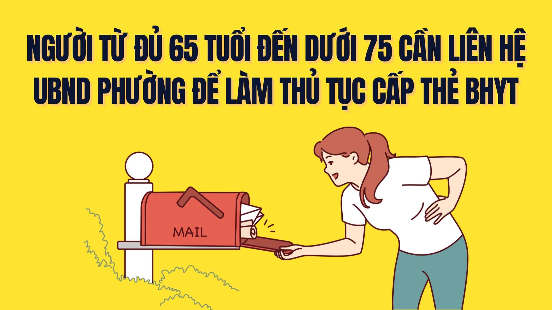 People aged 65 to under 75 need to contact the Ward People's Committee to complete the procedures for issuing health insurance cards. Graphics: Tra My
