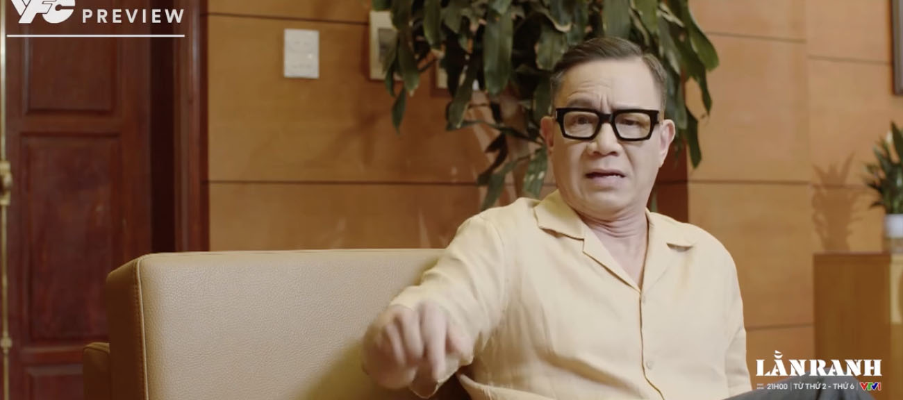 Chu tich Thuy khang dinh khong bao gio chap nhan ket qua dieu tra gian doi trong “Lan ranh” tap 38. Anh: VFC. 