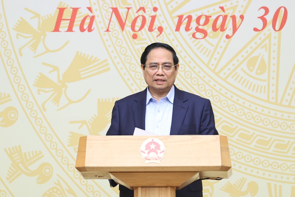 Politburo member, Prime Minister Pham Minh Chinh said that the Government Inspectorate determined that 491 projects with difficulties, obstacles, and prolonged problems need to continue inspection work. Photo: VGP