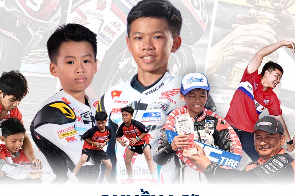 Young racing talents have the opportunity to participate in the Honda Racing Vietnam team. Photo: HRV