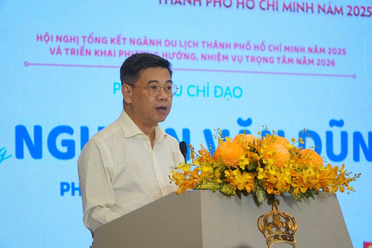 Ong Nguyen Van Dung - Pho Chu tich UBND TPHCM phat bieu tai hoi nghi. Anh: Ngoc Anh