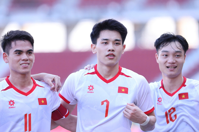 U23 Vietnam lost to U23 Syria in a closed friendly match before the 2026 AFC U23 Championship. Photo: Minh Dan
