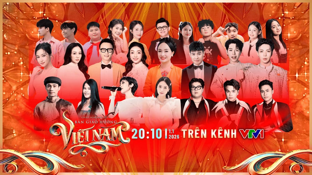 El programa "Bienvenido Año Nuevo 2026 - Sinfonia de Vietnam" se emitira a las 20:10 del 1 de enero de 2026 en el canal VTV1. Foto: VTV