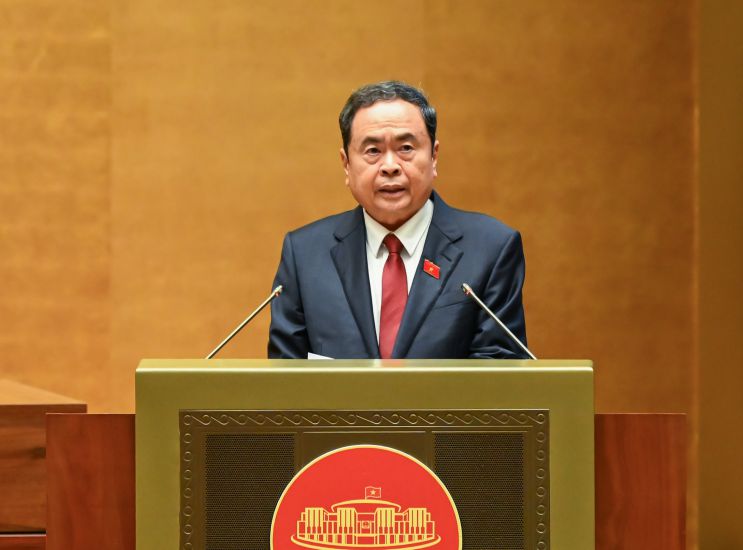 Uy vien Bo Chinh tri, Chu tich Quoc hoi Tran Thanh Man nhan manh can tiep tuc doi moi tu duy, thuc hien tot 3 chuc nang quan trong cua Quoc hoi. Anh: PHAM DONG