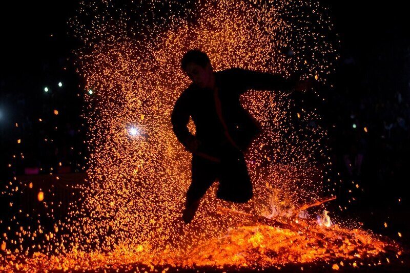 The fire dance ceremony on New Year's Eve will create a difference at Countdown 2026 Tuyen Quang. Photo: Duy Hieu