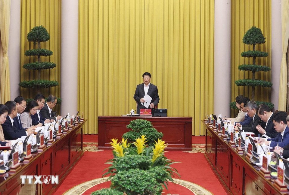 Chu tich nuoc yeu cau Van phong Chu tich nuoc nang cao hon nua chat luong cong tac tham muu chien luoc. Anh: TTXVN