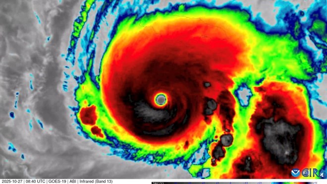 Satellite image of super typhoon Melissa. Photo: NOAA