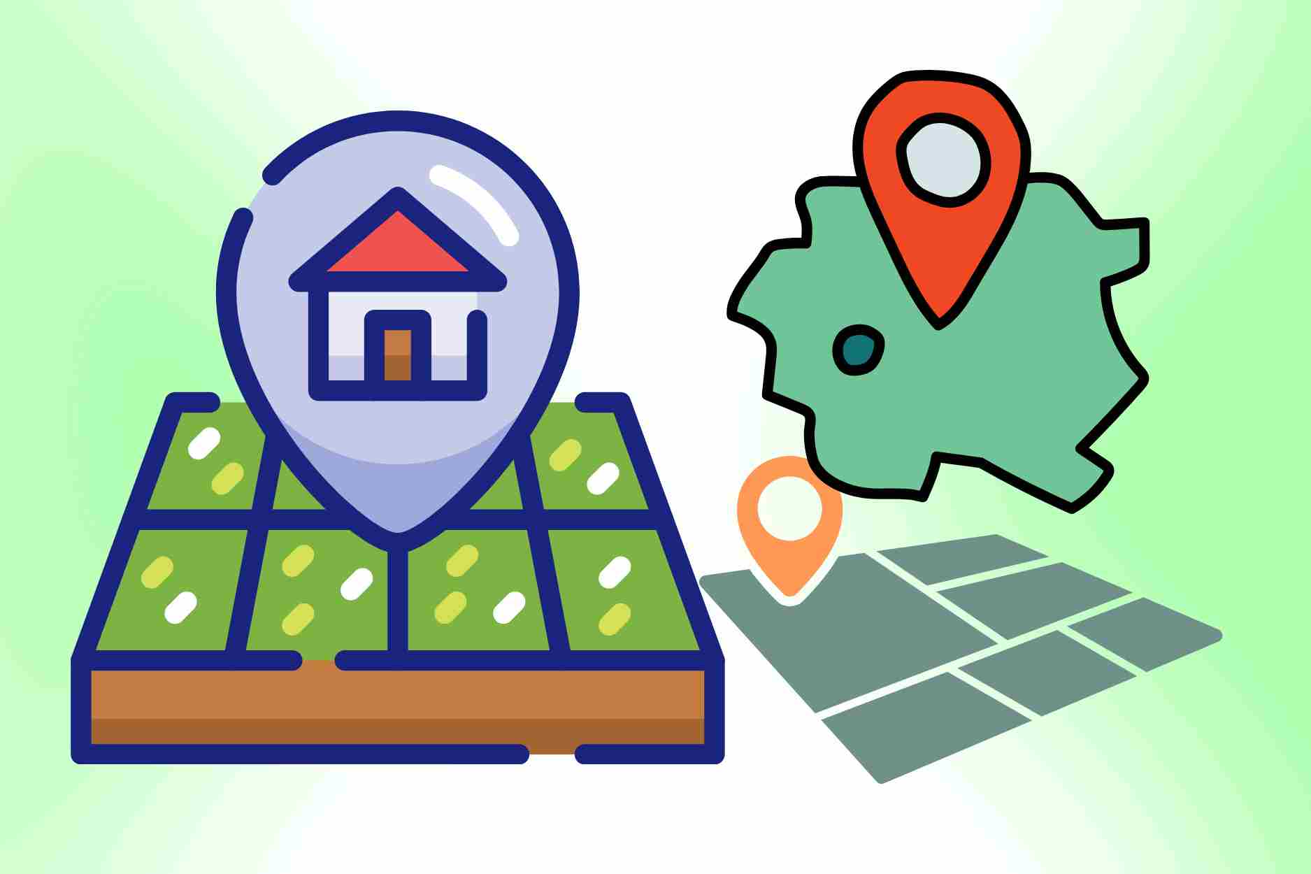 1980年以前に使用された住宅地:レッドブック発行時の面積の特定方法