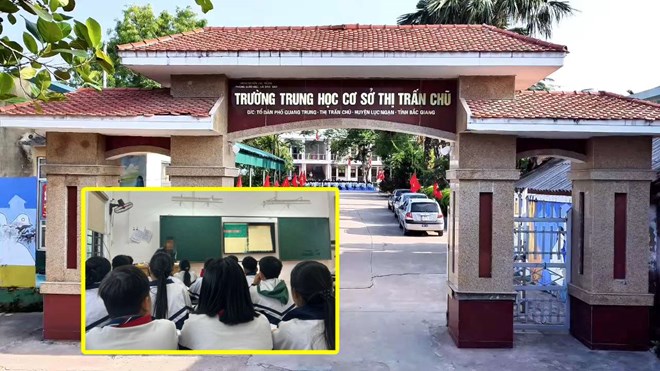 Giáo viên trường THCS Chũ (Bắc Ninh) phản ánh bị chậm chi trả tiền lương dạy thêm giờ. Ảnh: PV
