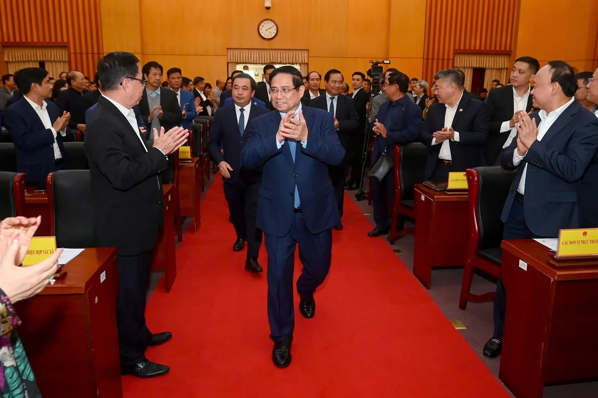 Thu tuong Pham Minh Chinh tham du va chi dao Hoi nghi Tong ket cong tac nam 2025 va Trien khai Nhiem vu nam 2026 nganh Nong nghiep va Moi truong. Anh: Tung Dinh.  