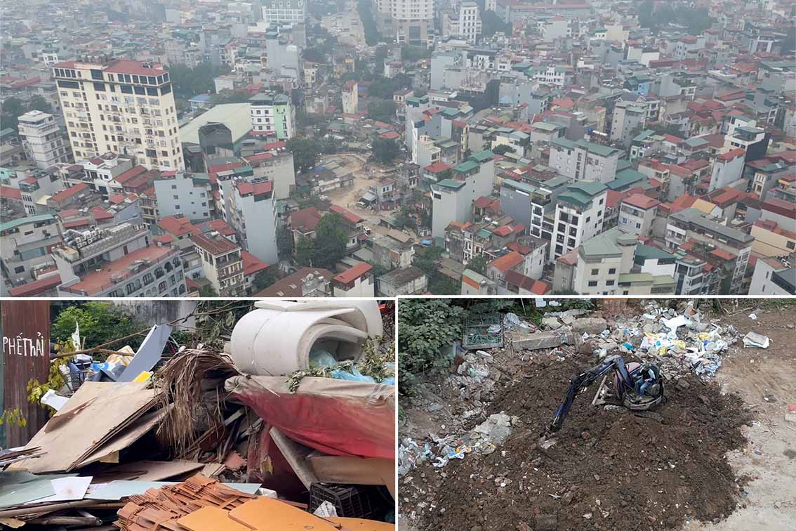 Shabby scene on Ring Road 2.5 in Cau Giay