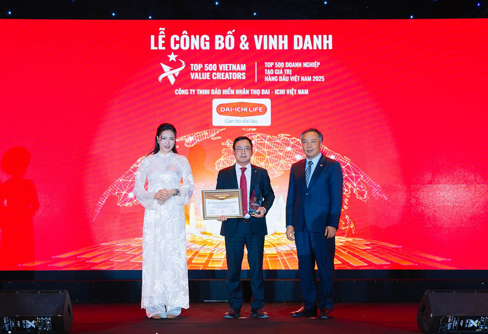 Dai-ichi Life Vietnam ranked 50th in the "Top 500 Leading Value-creating Enterprises in Vietnam in 2025". Photo: Nguyen Hoang
