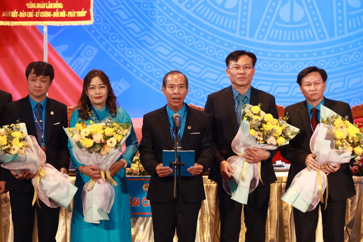 Ong Nguyen Phu Hoang - Chu tich LDLD tinh Lam Dong phat bieu nhan nhiem vu. Anh: Duy Tuan 