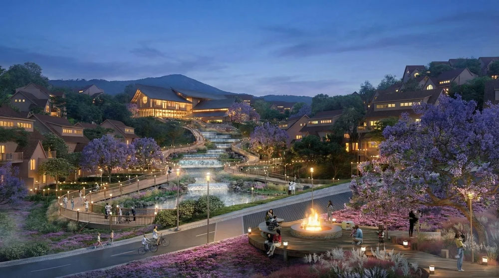 Perspective of the O Quy Ho Tea Hill Eco-Urban Area Project in Sa Pa ward. Photo: Lao Cai e-Portal