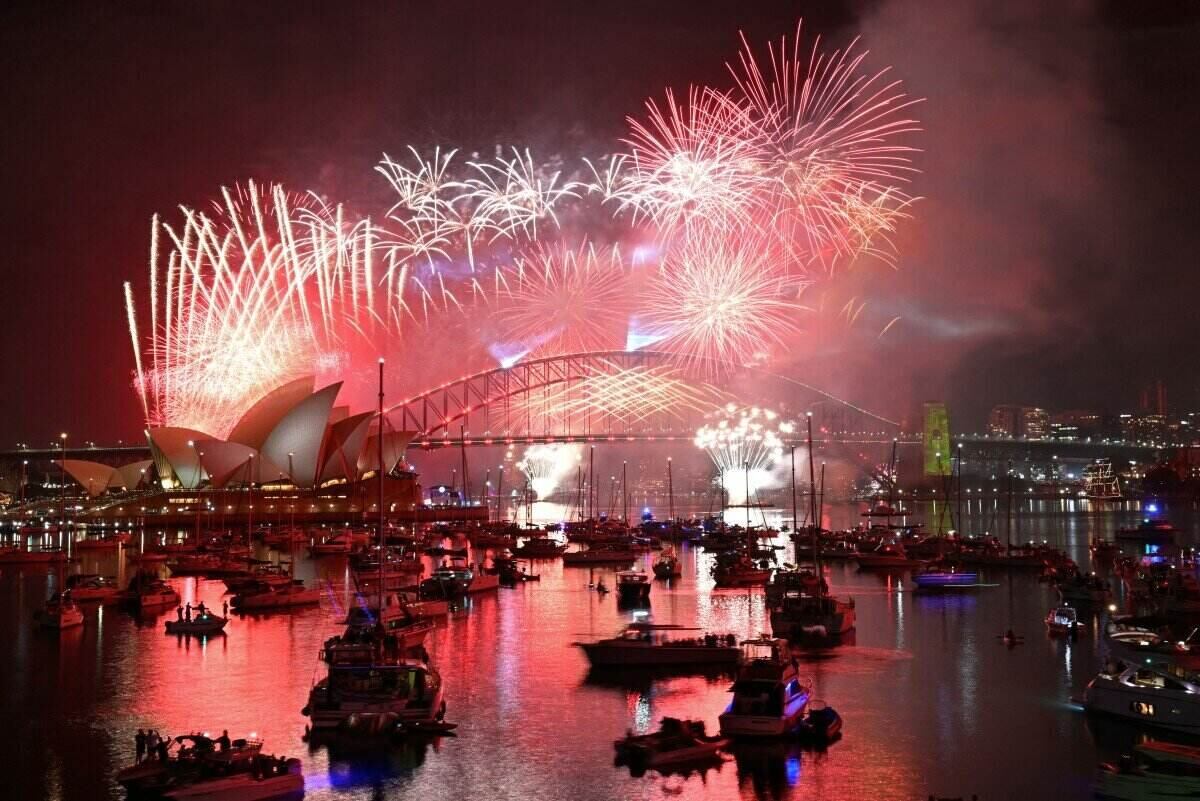 Fireworks to welcome the New Year in Australia. Photo: AFP