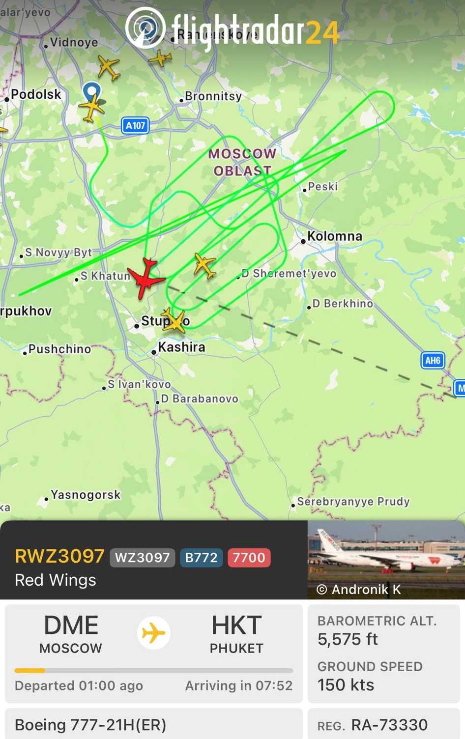 Hanh trinh cua. Anh: Flightradar