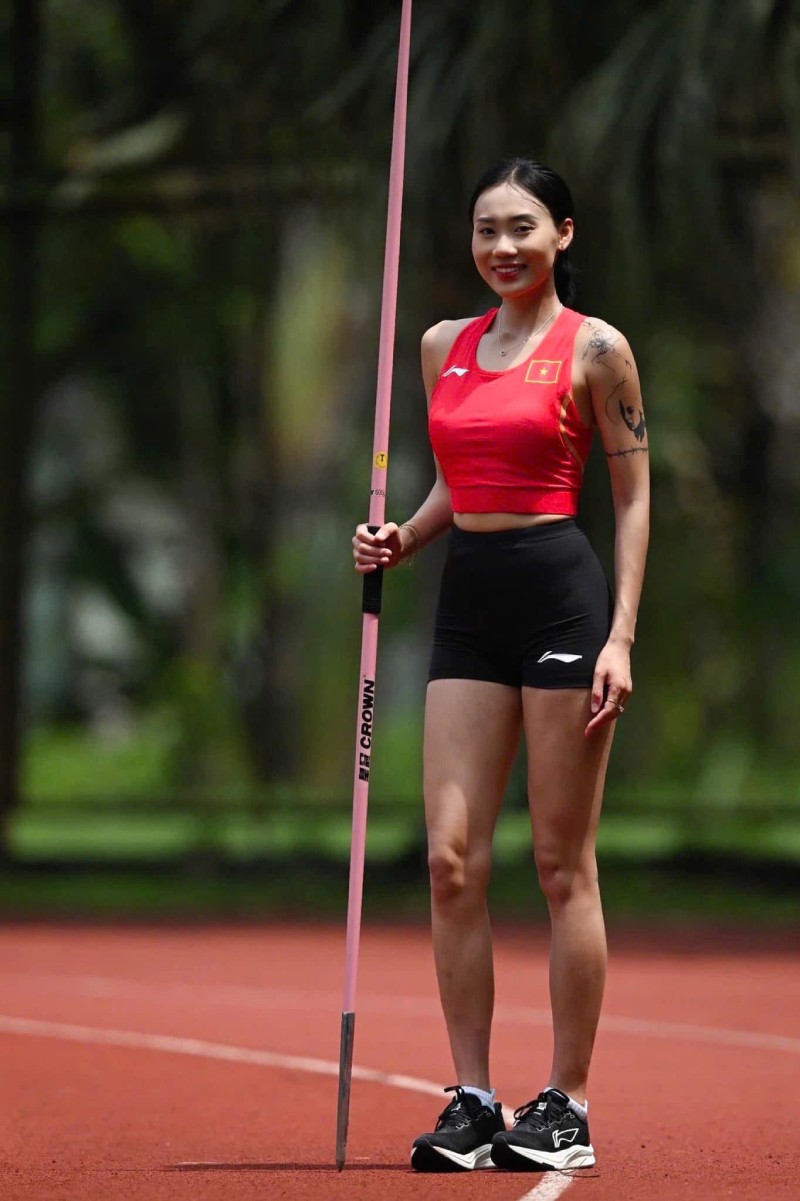 Hoang Thanh Giang la “bong hong thep” cua dien kinh Viet Nam. Anh: NVCC