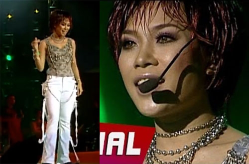 Hinh anh tung gay sot cua My Tam tai liveshow “Yesterday And Now“. Anh: Cat tu video.  