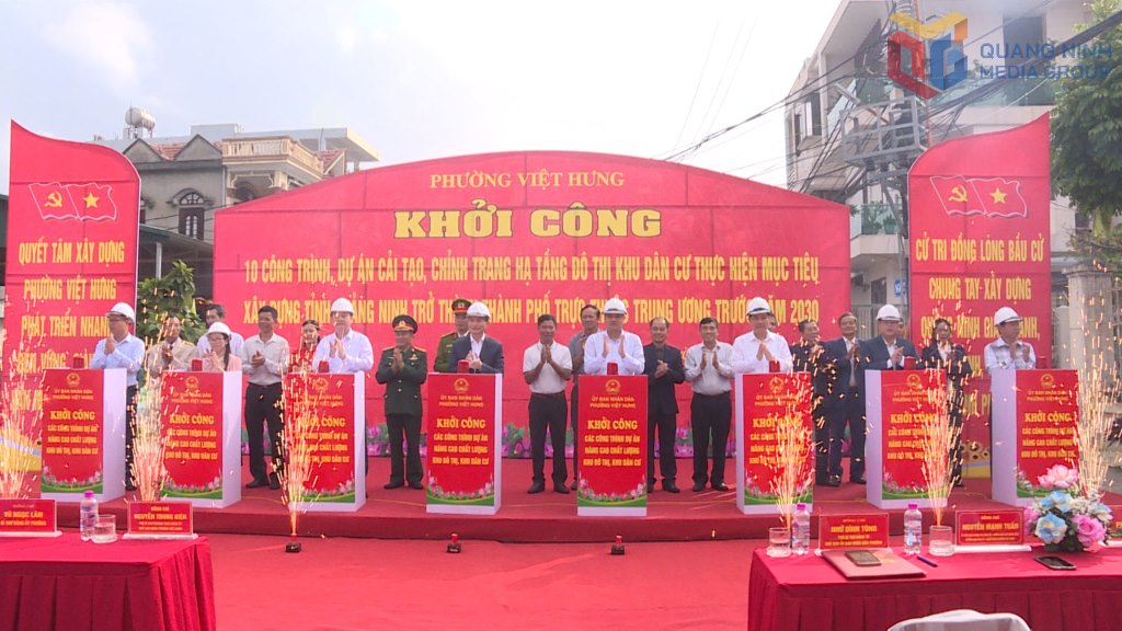 The People's Committee of Viet Hung Ward, Quang Ninh Province started 10 projects and works to renovate and beautify urban infrastructure in residential areas. Photo: Hai Ha