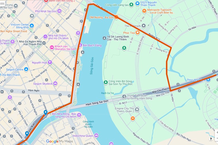 Huong luu thong tu khu vuc trung tam thanh pho ve khu do thi moi Thu Thiem