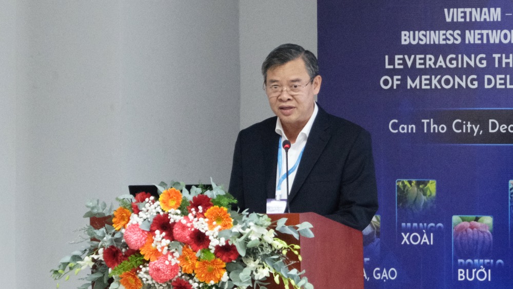 Ông Trương Cảnh Tuyên - Chủ tịch UBND TP Cần Thơ phát biểu tại Diễn đàn. Ảnh: Phong Linh.